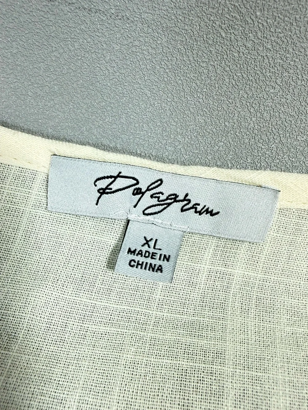 Polagram Cream & Brown Embroidered Notch Neck Short Sleeve Maxi Dress
